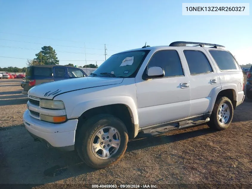 2004 Chevrolet Tahoe Z71 VIN: 1GNEK13Z24R260327 Lot: 40459063