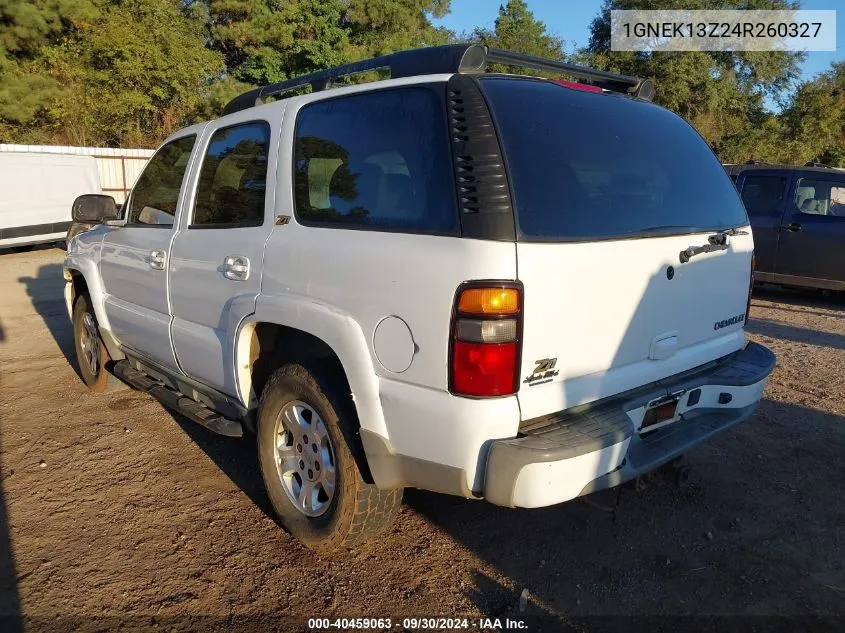 2004 Chevrolet Tahoe Z71 VIN: 1GNEK13Z24R260327 Lot: 40459063