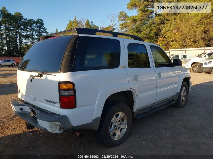 2004 Chevrolet Tahoe Z71 VIN: 1GNEK13Z24R260327 Lot: 40459063