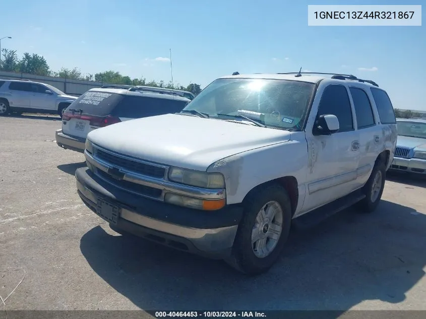 2004 Chevrolet Tahoe Lt VIN: 1GNEC13Z44R321867 Lot: 40464453