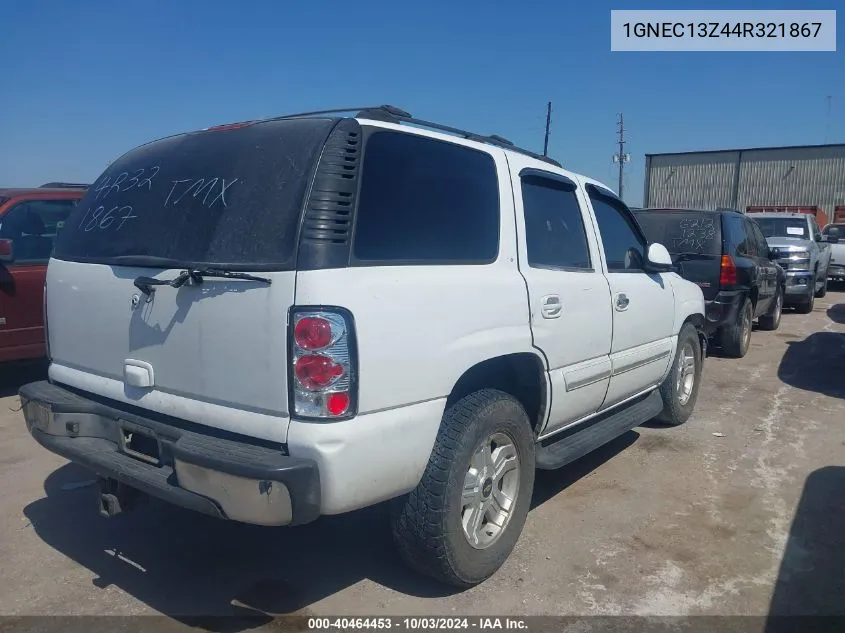 2004 Chevrolet Tahoe Lt VIN: 1GNEC13Z44R321867 Lot: 40464453