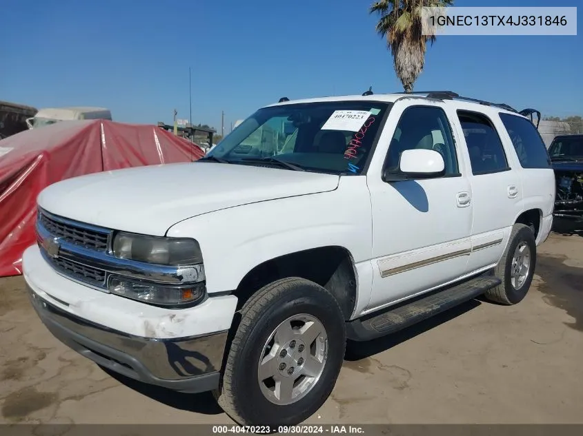 2004 Chevrolet Tahoe C1500 VIN: 1GNEC13TX4J331846 Lot: 40470223