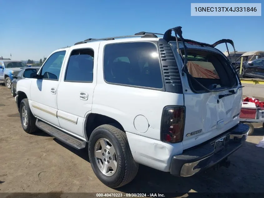 2004 Chevrolet Tahoe C1500 VIN: 1GNEC13TX4J331846 Lot: 40470223