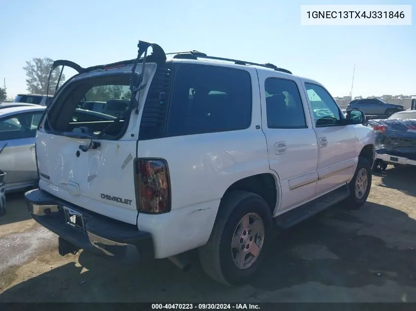 2004 Chevrolet Tahoe C1500 VIN: 1GNEC13TX4J331846 Lot: 40470223