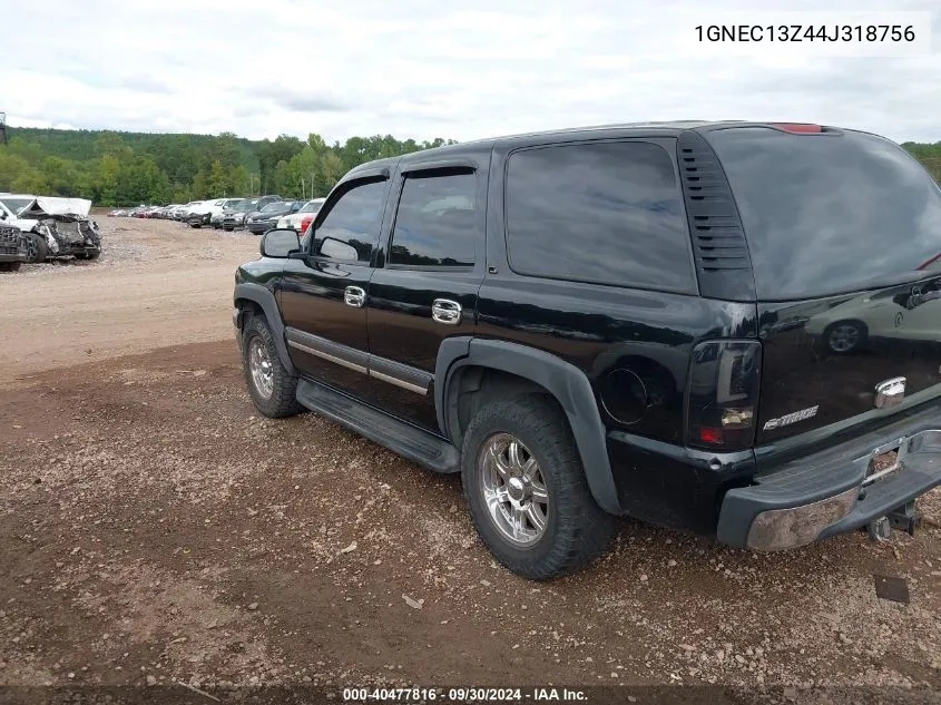 2004 Chevrolet Tahoe Lt VIN: 1GNEC13Z44J318756 Lot: 40477816