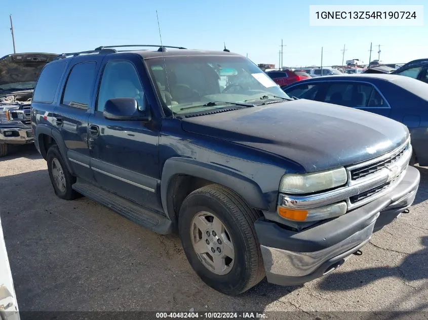 2004 Chevrolet Tahoe Lt VIN: 1GNEC13Z54R190724 Lot: 40482404