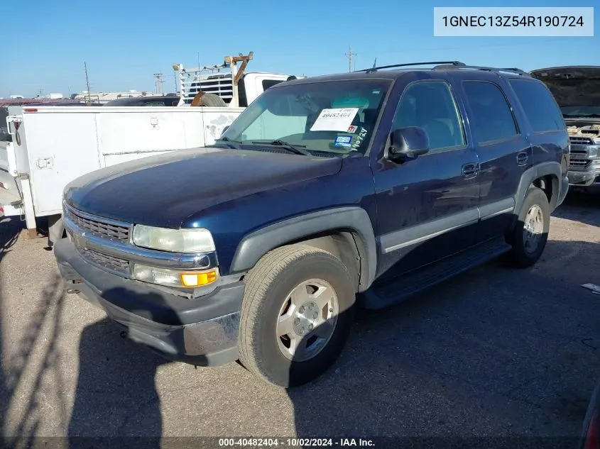 2004 Chevrolet Tahoe Lt VIN: 1GNEC13Z54R190724 Lot: 40482404