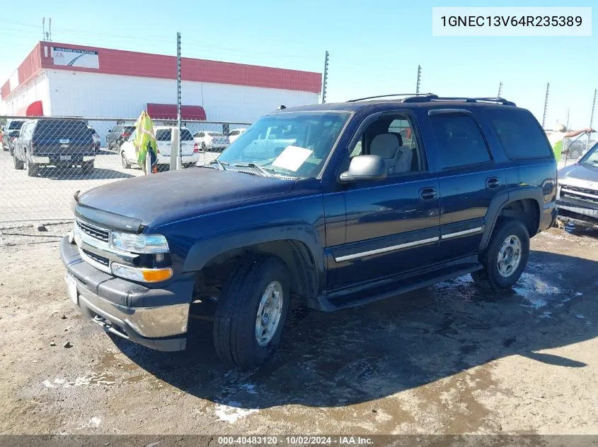 2004 Chevrolet Tahoe Ls VIN: 1GNEC13V64R235389 Lot: 40483120