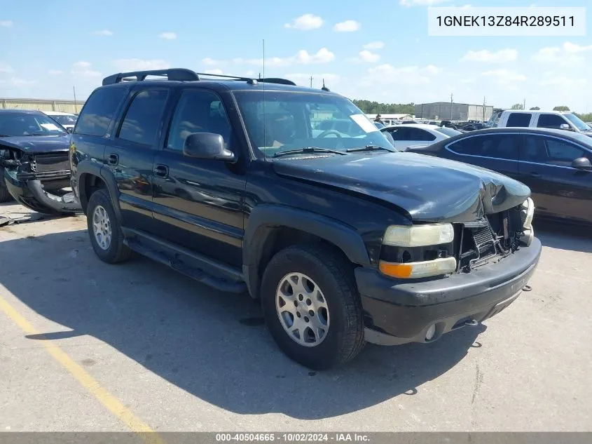 2004 Chevrolet Tahoe Z71 VIN: 1GNEK13Z84R289511 Lot: 40504665