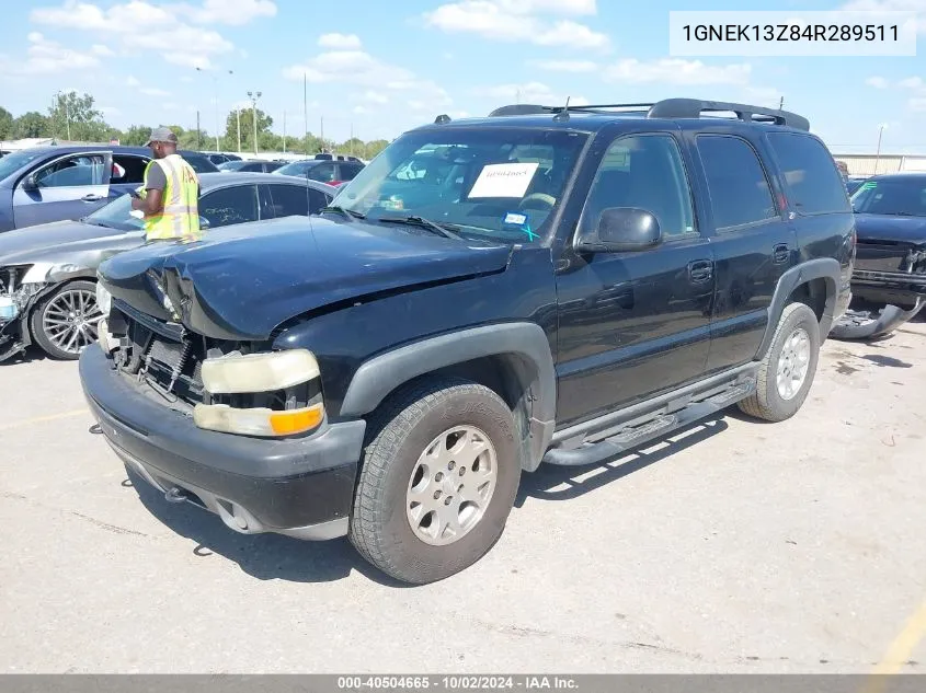 2004 Chevrolet Tahoe Z71 VIN: 1GNEK13Z84R289511 Lot: 40504665