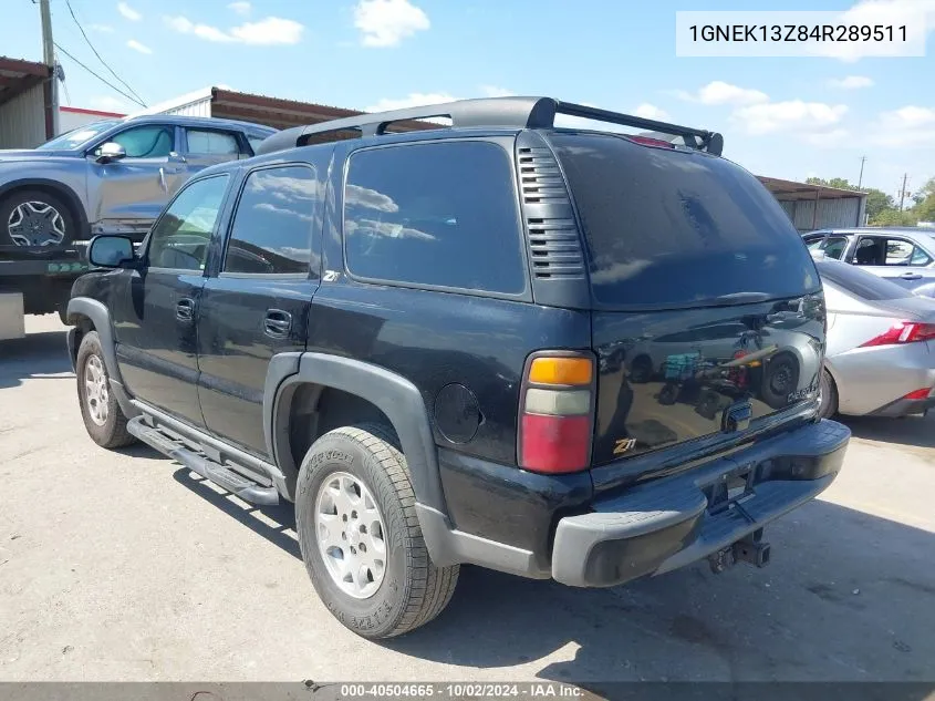 2004 Chevrolet Tahoe Z71 VIN: 1GNEK13Z84R289511 Lot: 40504665