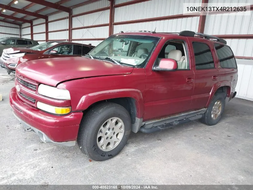 2004 Chevrolet Tahoe K1500 VIN: 1GNEK13TX4R212635 Lot: 40523165