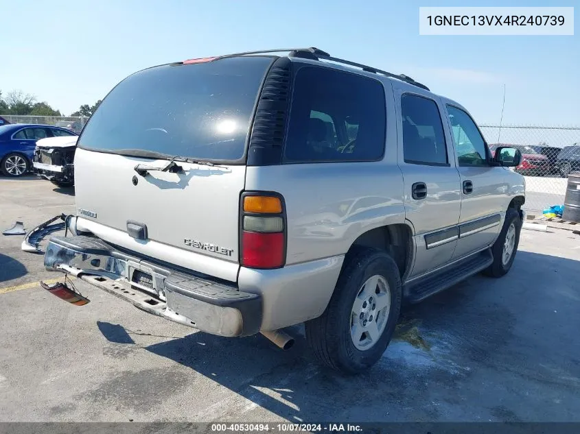 2004 Chevrolet Tahoe Ls VIN: 1GNEC13VX4R240739 Lot: 40530494