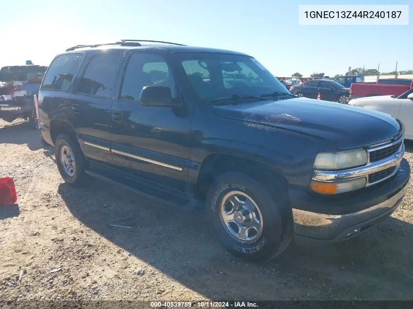 2004 Chevrolet Tahoe C1500 VIN: 1GNEC13Z44R240187 Lot: 40539759