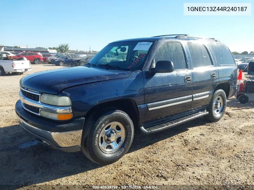 2004 Chevrolet Tahoe C1500 VIN: 1GNEC13Z44R240187 Lot: 40539759