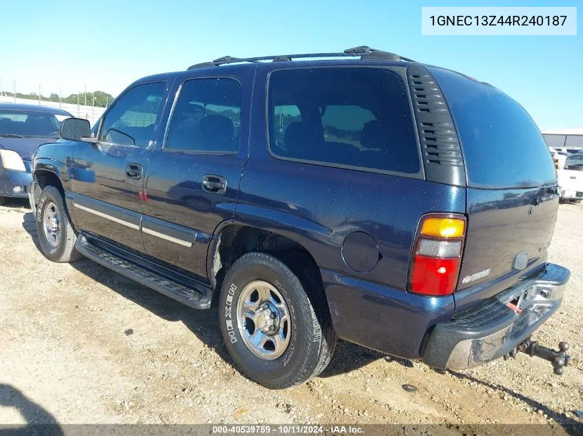 2004 Chevrolet Tahoe C1500 VIN: 1GNEC13Z44R240187 Lot: 40539759