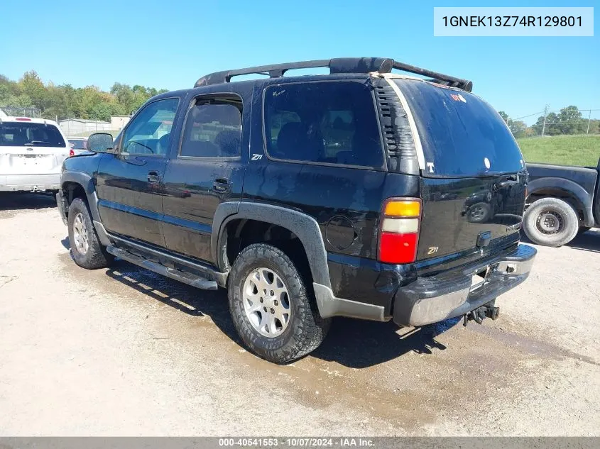 2004 Chevrolet Tahoe Z71 VIN: 1GNEK13Z74R129801 Lot: 40541553