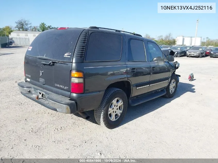 2004 Chevrolet Tahoe Ls VIN: 1GNEK13VX4J252116 Lot: 40541660