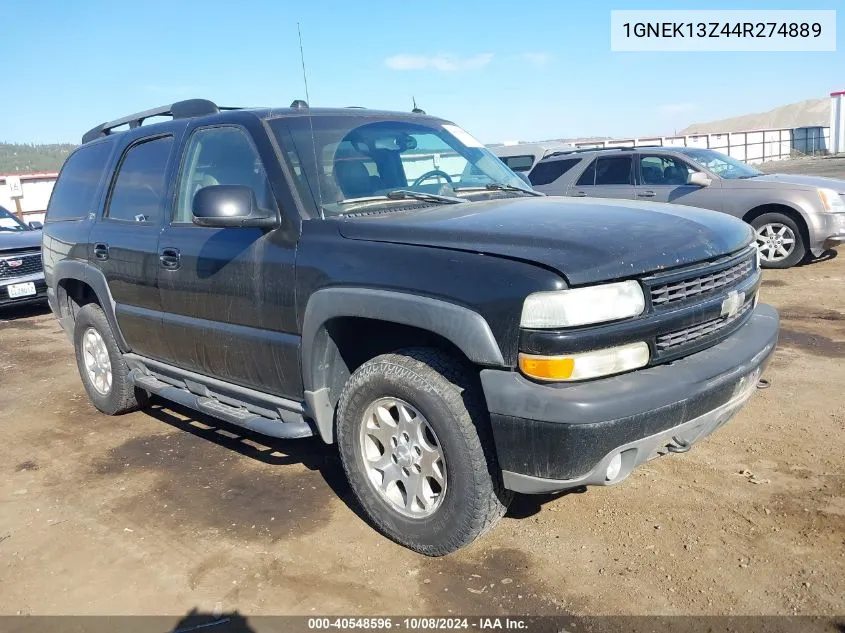 2004 Chevrolet Tahoe Z71 VIN: 1GNEK13Z44R274889 Lot: 40548596