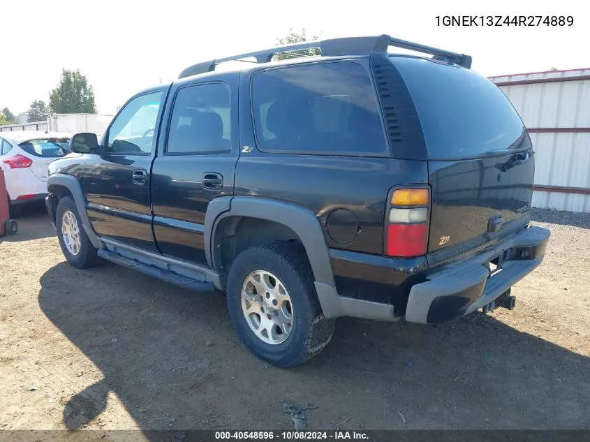 2004 Chevrolet Tahoe Z71 VIN: 1GNEK13Z44R274889 Lot: 40548596