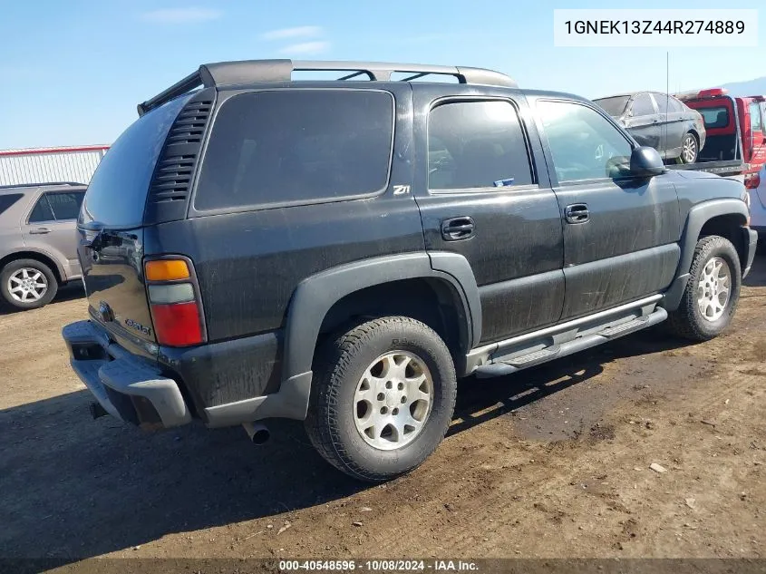 2004 Chevrolet Tahoe Z71 VIN: 1GNEK13Z44R274889 Lot: 40548596