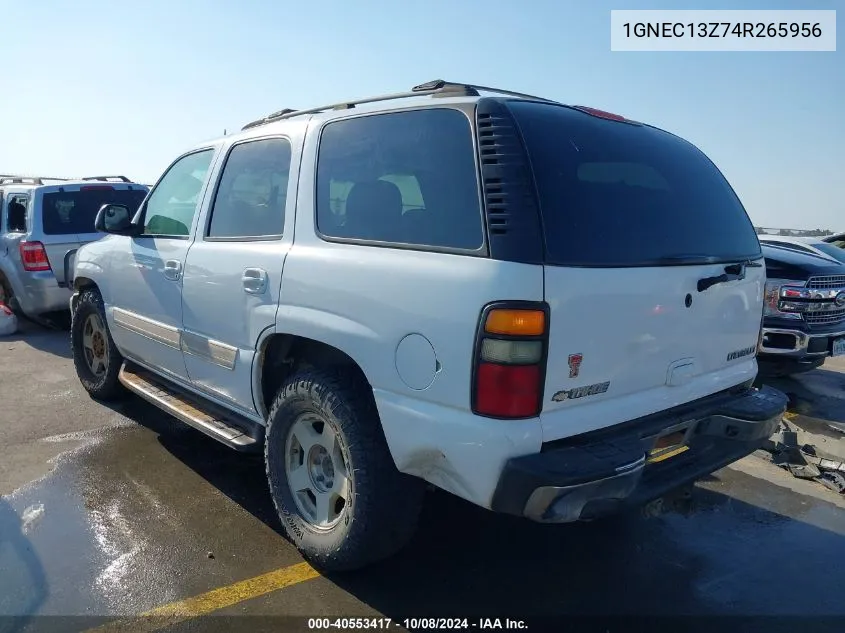 2004 Chevrolet Tahoe Lt VIN: 1GNEC13Z74R265956 Lot: 40553417