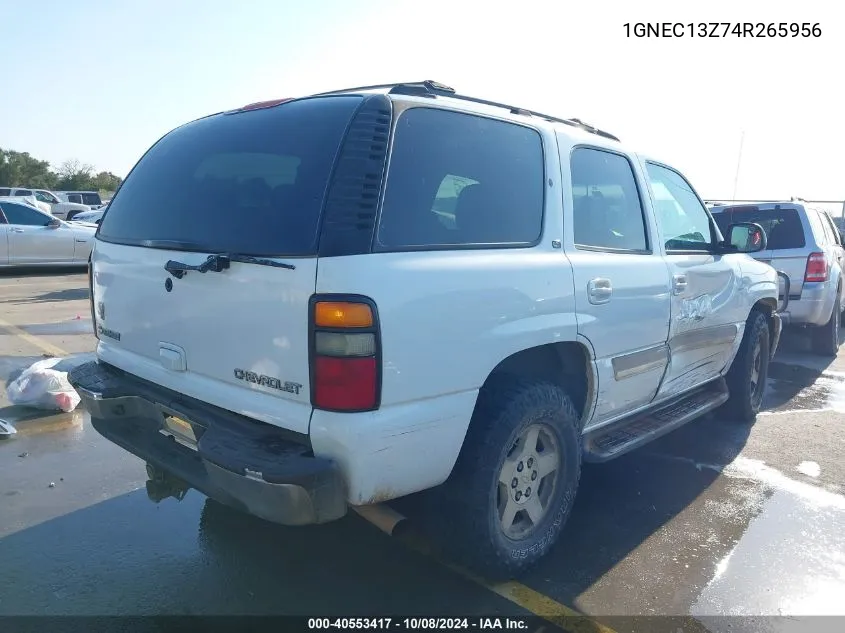 2004 Chevrolet Tahoe Lt VIN: 1GNEC13Z74R265956 Lot: 40553417