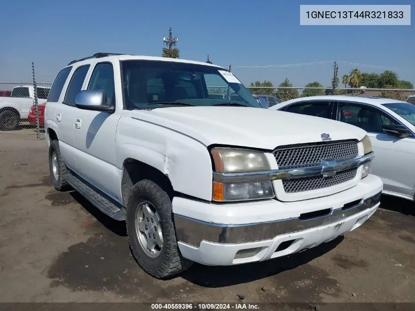 2004 Chevrolet Tahoe Ls VIN: 1GNEC13T44R321833 Lot: 40559396