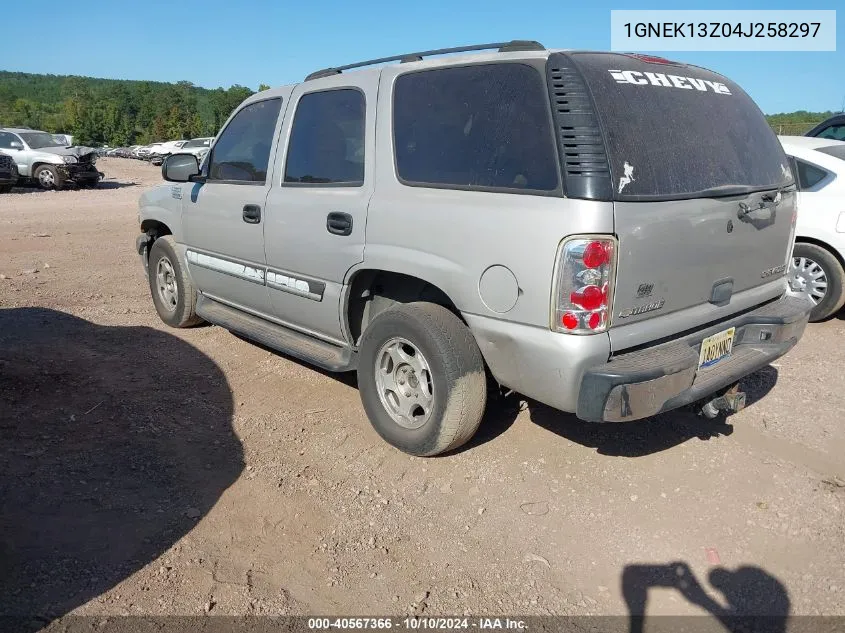 2004 Chevrolet Tahoe K1500 VIN: 1GNEK13Z04J258297 Lot: 40567366