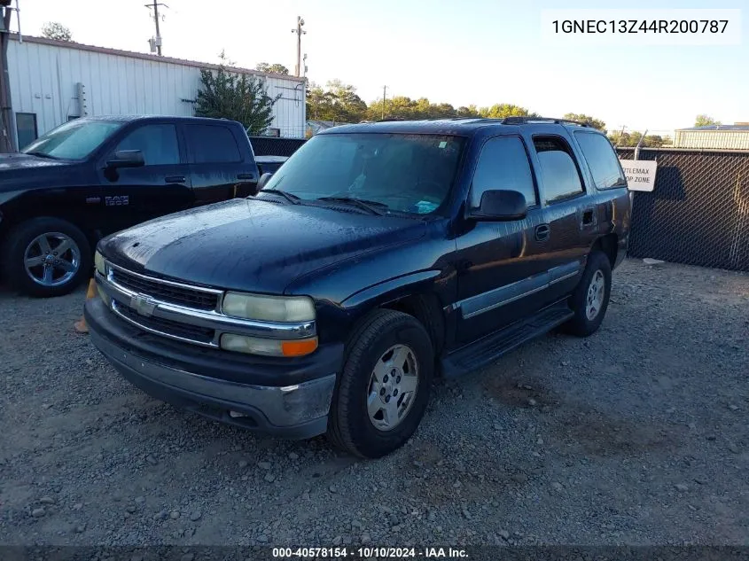 2004 Chevrolet Tahoe Ls VIN: 1GNEC13Z44R200787 Lot: 40578154