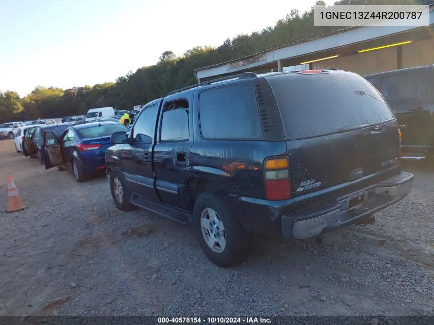 2004 Chevrolet Tahoe Ls VIN: 1GNEC13Z44R200787 Lot: 40578154