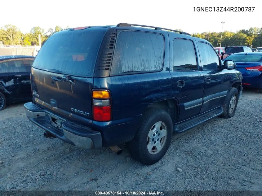 2004 Chevrolet Tahoe Ls VIN: 1GNEC13Z44R200787 Lot: 40578154