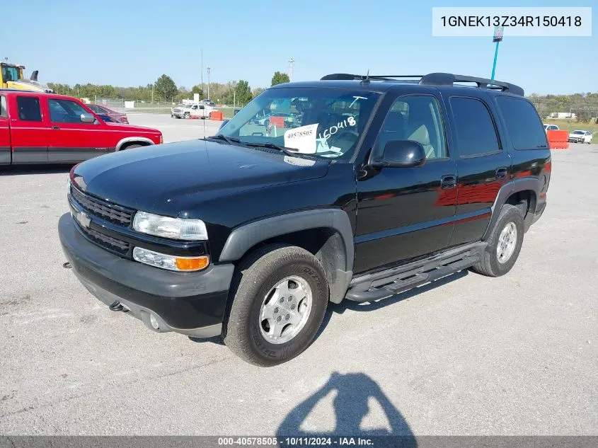 2004 Chevrolet Tahoe Z71 VIN: 1GNEK13Z34R150418 Lot: 40578505