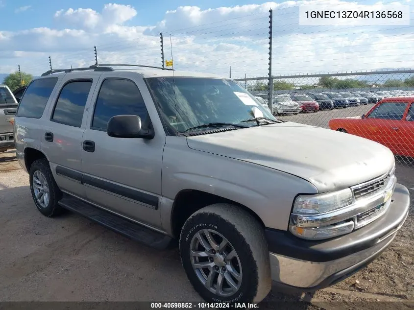 2004 Chevrolet Tahoe Ls VIN: 1GNEC13Z04R136568 Lot: 40598852