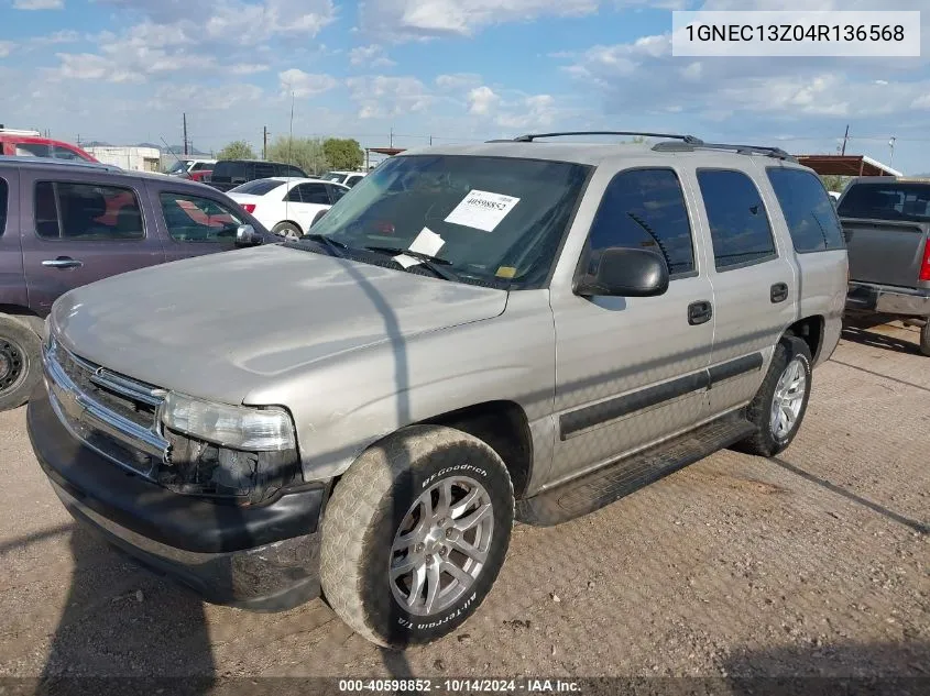 2004 Chevrolet Tahoe Ls VIN: 1GNEC13Z04R136568 Lot: 40598852