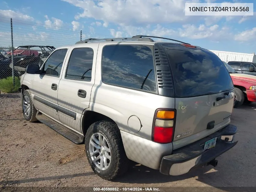 2004 Chevrolet Tahoe Ls VIN: 1GNEC13Z04R136568 Lot: 40598852