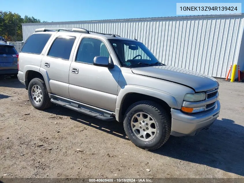 2004 Chevrolet Tahoe Z71 VIN: 1GNEK13Z94R139424 Lot: 40609405