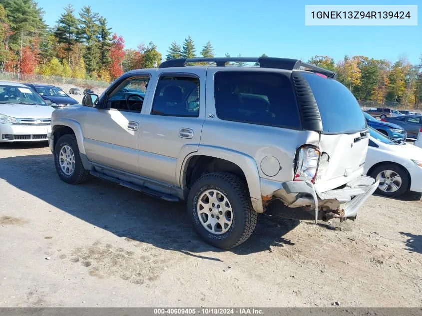 2004 Chevrolet Tahoe Z71 VIN: 1GNEK13Z94R139424 Lot: 40609405