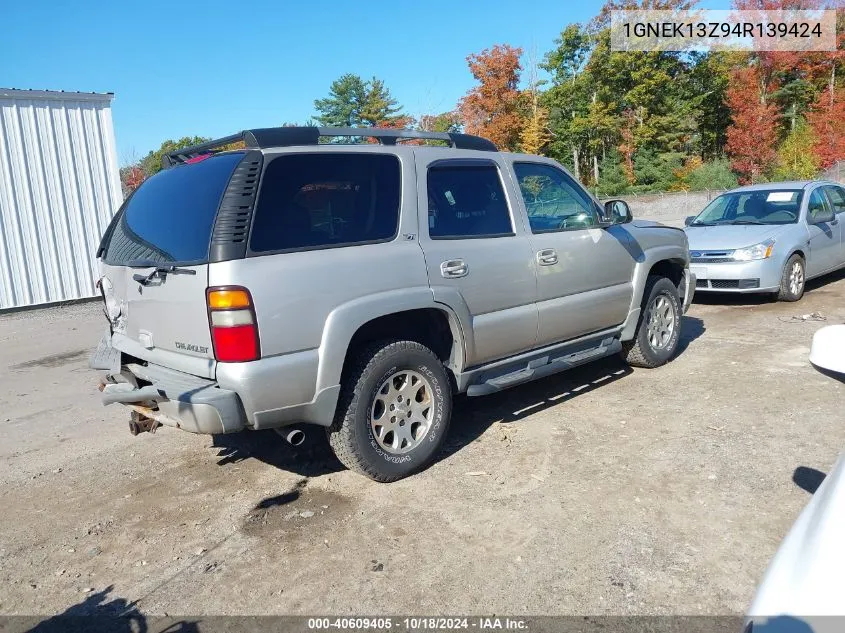 2004 Chevrolet Tahoe Z71 VIN: 1GNEK13Z94R139424 Lot: 40609405