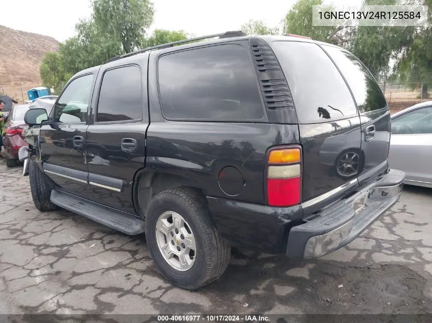 2004 Chevrolet Tahoe Ls VIN: 1GNEC13V24R125584 Lot: 40616977