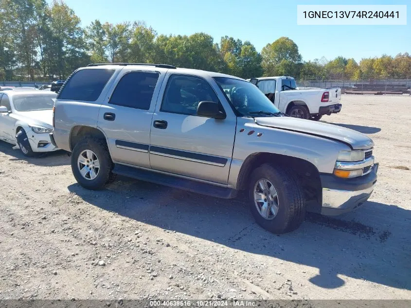 2004 Chevrolet Tahoe Ls VIN: 1GNEC13V74R240441 Lot: 40639616