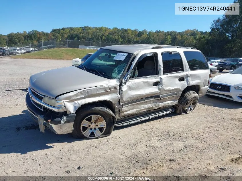 2004 Chevrolet Tahoe Ls VIN: 1GNEC13V74R240441 Lot: 40639616