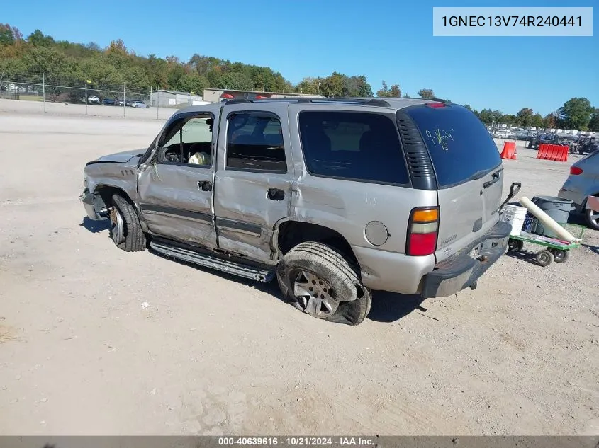 2004 Chevrolet Tahoe Ls VIN: 1GNEC13V74R240441 Lot: 40639616