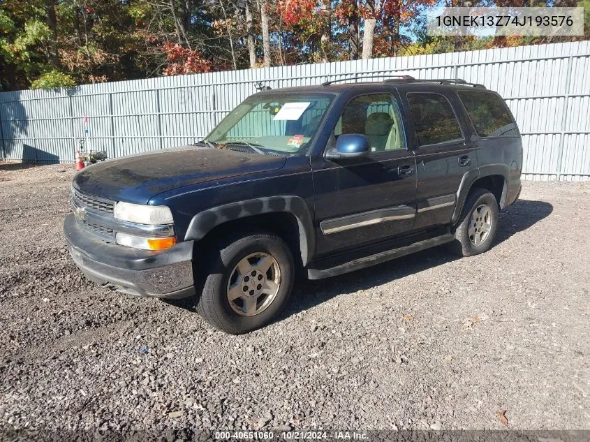 2004 Chevrolet Tahoe Lt VIN: 1GNEK13Z74J193576 Lot: 40651060