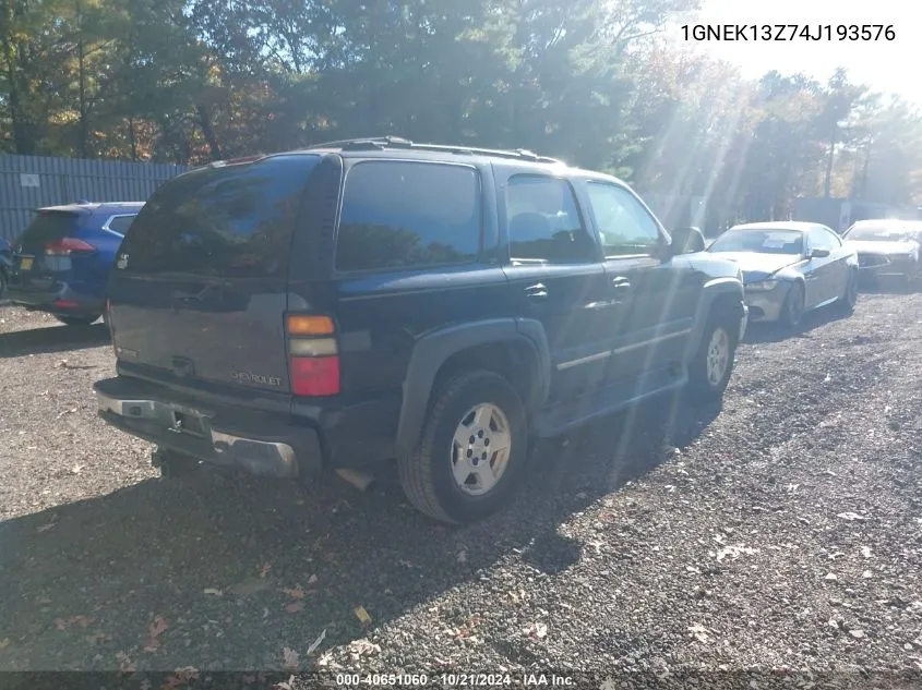 2004 Chevrolet Tahoe Lt VIN: 1GNEK13Z74J193576 Lot: 40651060