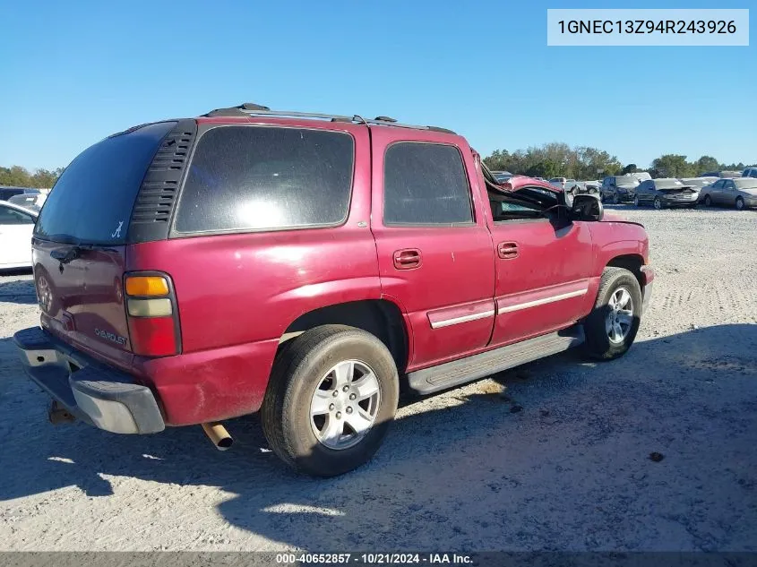 1GNEC13Z94R243926 2004 Chevrolet Tahoe Lt