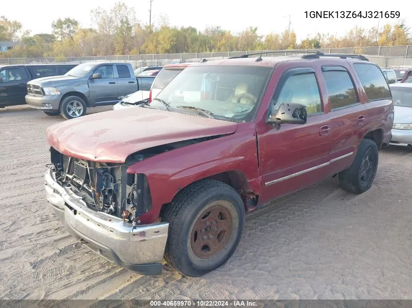 2004 Chevrolet Tahoe Lt VIN: 1GNEK13Z64J321659 Lot: 40659970