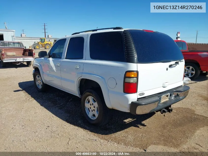 2004 Chevrolet Tahoe Ls VIN: 1GNEC13Z14R270246 Lot: 40663180