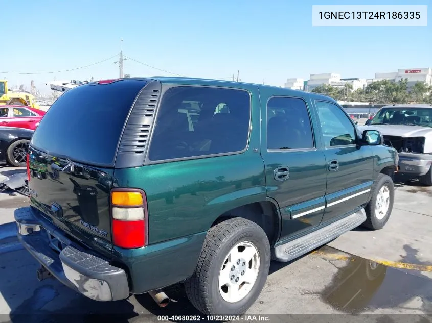 2004 Chevrolet Tahoe Lt VIN: 1GNEC13T24R186335 Lot: 40680262