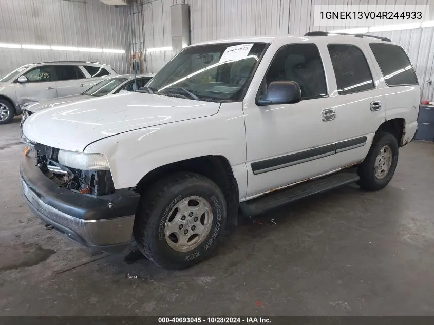 2004 Chevrolet Tahoe K1500 VIN: 1GNEK13V04R244933 Lot: 40693045